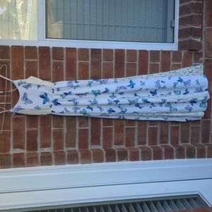 Candies long white butterfly dress size XS